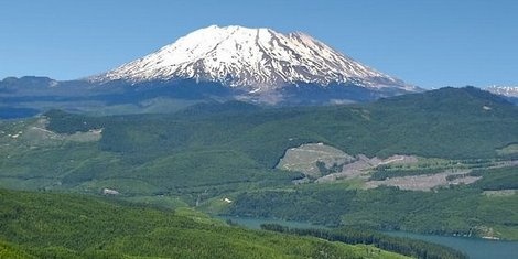 Mt St Helens as seen from the Siouxon Peak trail