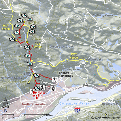 Table Mountain Hike map