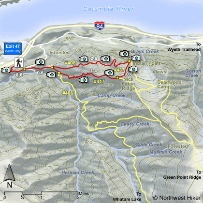 Indian Point Hike map